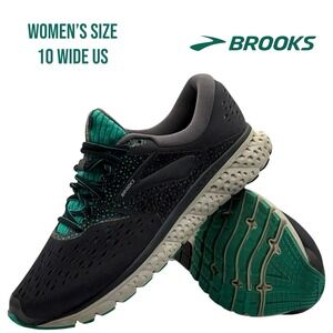 Brooks Glycerin 16 Women's Running Shoes Size 10 D Black Teal Cushioned Trainers